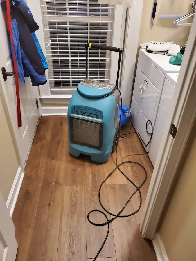 Commercial dehumidifier deployed for Flood Damage Cleanup in Deerfield Beach